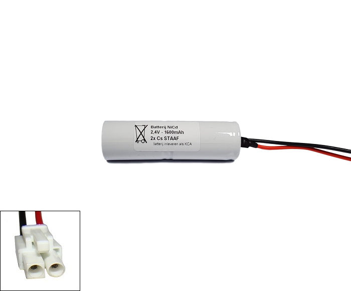 Arts Energy (Saft) NiCd 2,4V 1600mAh 2xCs VNT staaf met S02 aansluiting