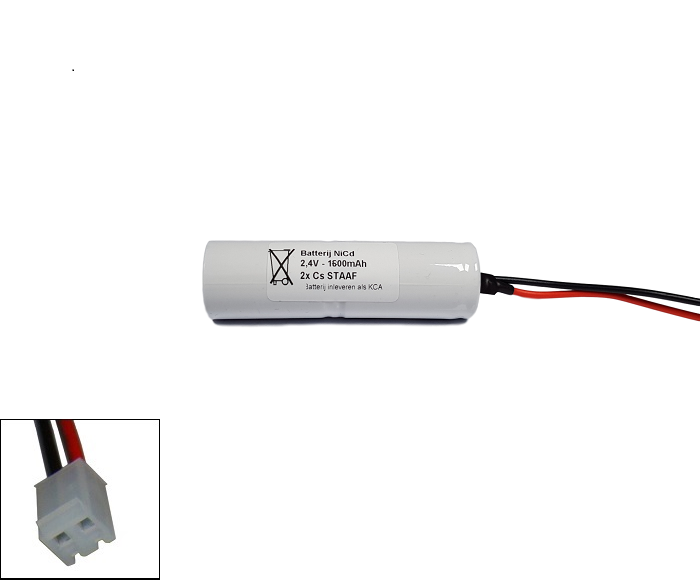 Arts Energy (Saft) NiCd 2,4V 1600mAh 2xCs VNT staaf met S06 aansluiting