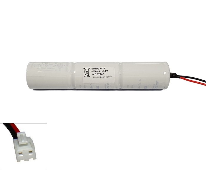 Arts Energy (Saft) NiCd 3,6V 4000mAh 3xD VNT staaf met S04 aansluiting