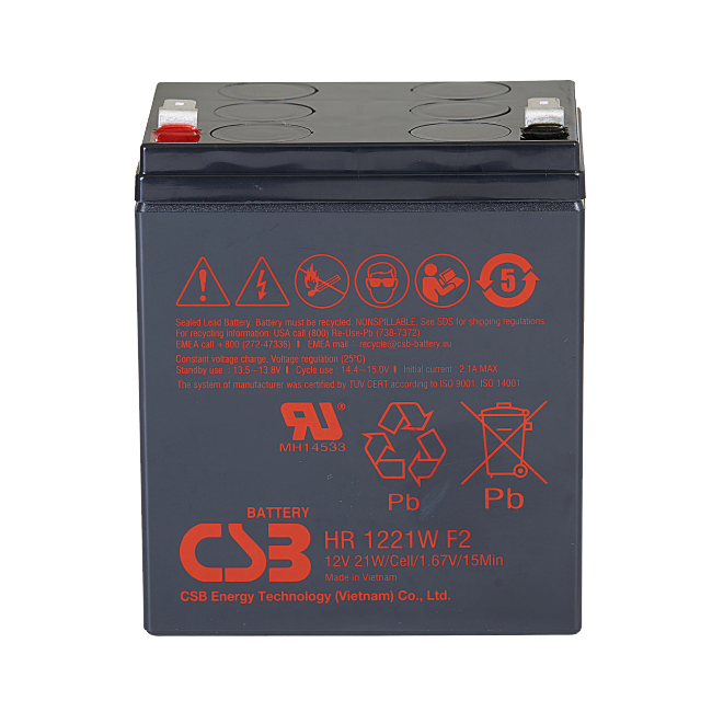 HR1221WF2 - 12V 5,25Ah 21W AGM High Rate van CSB Battery
