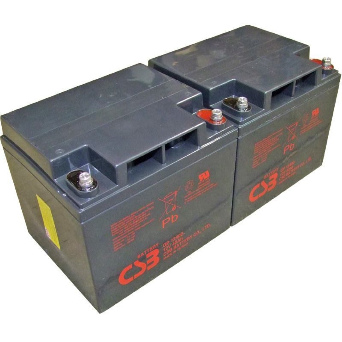 kathedraal rooster werkzaamheid UPS noodstroom accu 2 x GP12400I van CSB Battery