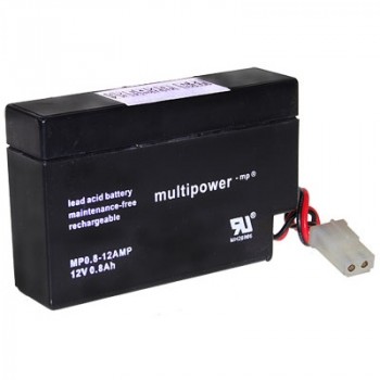 MP0.8-12 - 12V 0,8Ah AGM Algemeen gebruik van Multipower