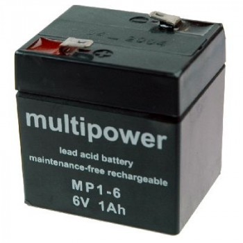 MP1-6 - 6V 1Ah AGM Algemeen gebruik van Multipower