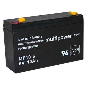 MP10-6 - 6V 10Ah AGM Algemeen gebruik van Multipower