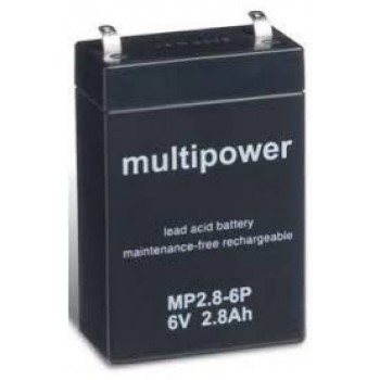 MP2.8-6P - 6V 2,8Ah AGM Algemeen gebruik van Multipower