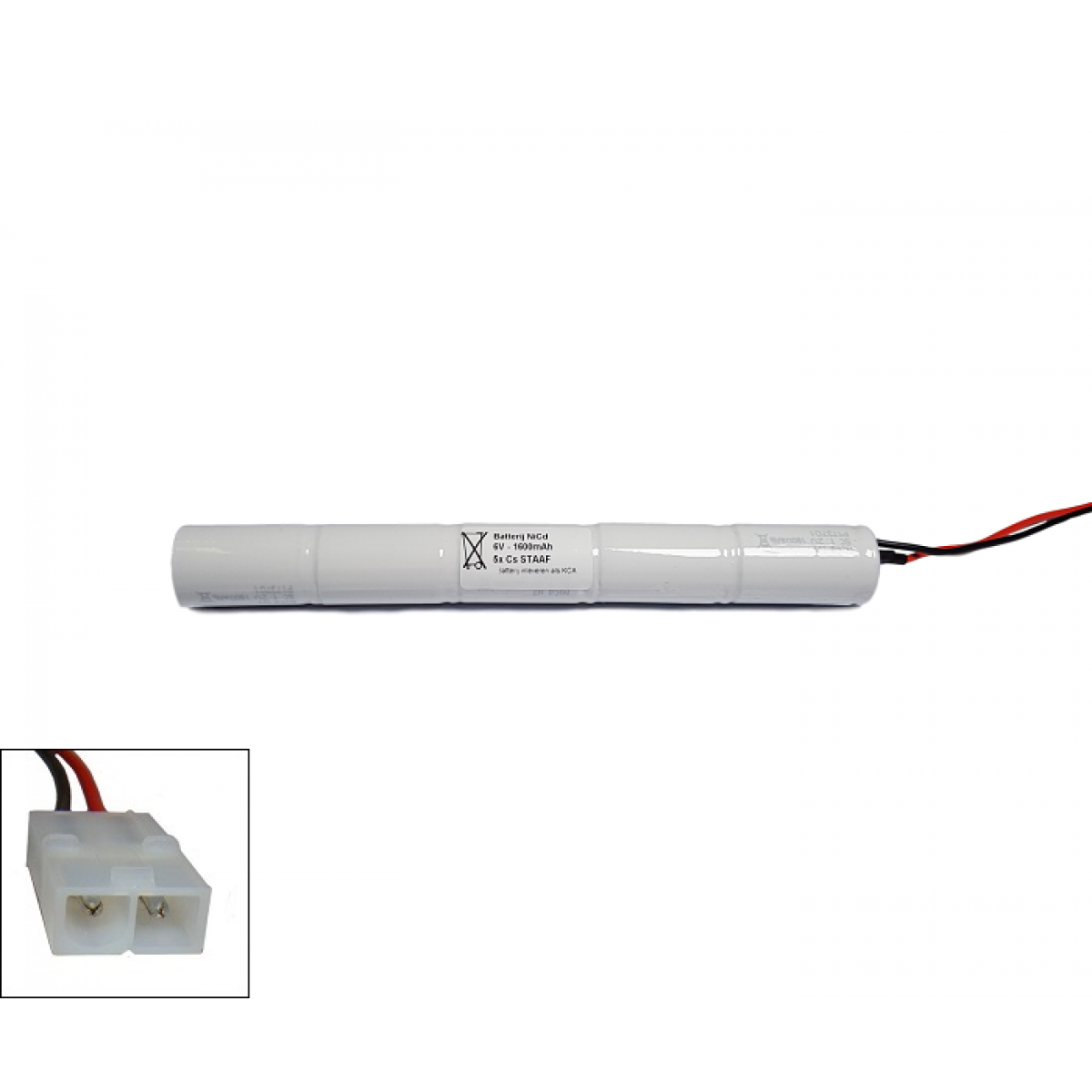 Saft/Arts NiCd 6V 1600mAh Cs 5STAAF - Ridi/SEC aansluiting