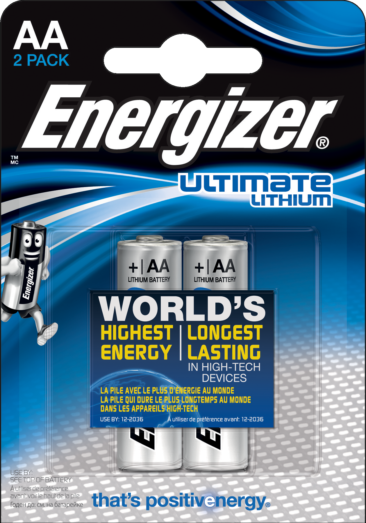 L92 Energizer Ultimate Lithium AA BL2