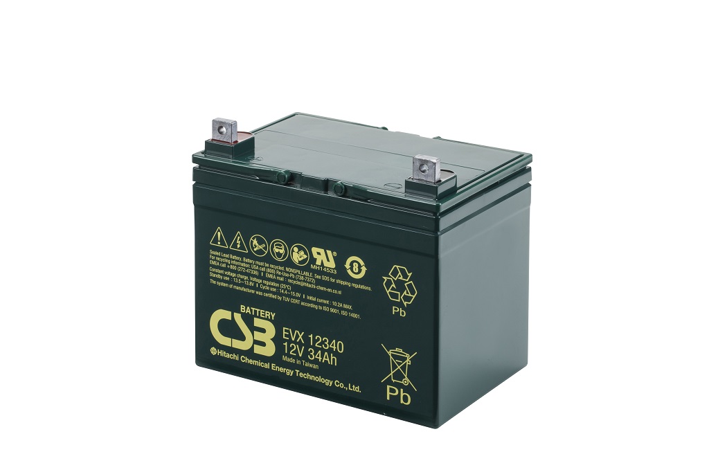 EVX12340 - 12V 34Ah Deep Cycle AGM loodaccu van CSB Battery