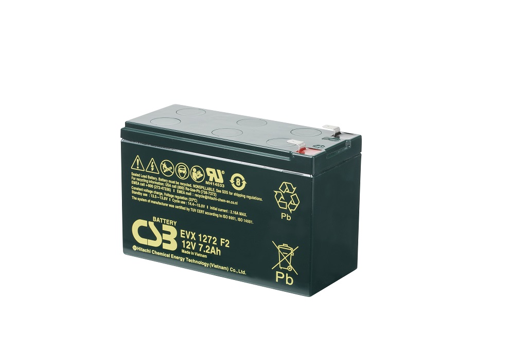 EVX1272 - 12V 7,2Ah Deep Cycle AGM loodaccu van CSB Battery