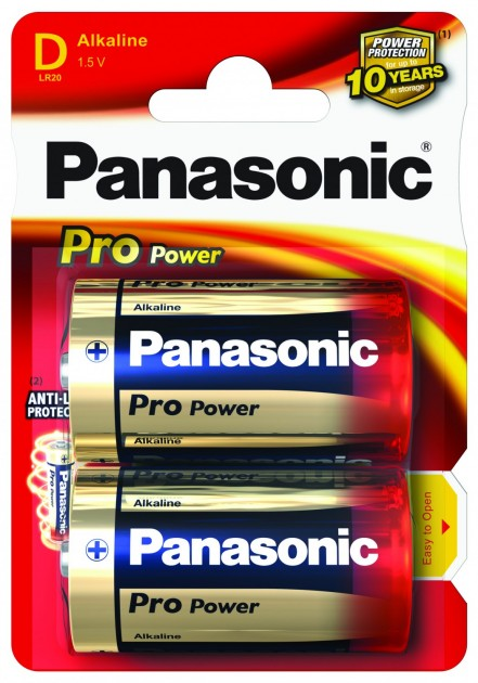 LR20 Panasonic Pro Power Alkaline D BL2