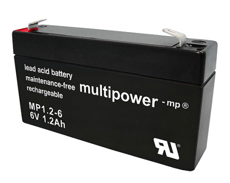 MP1.2-6 - 6V 1,2Ah AGM Algemeen gebruik van Multipower