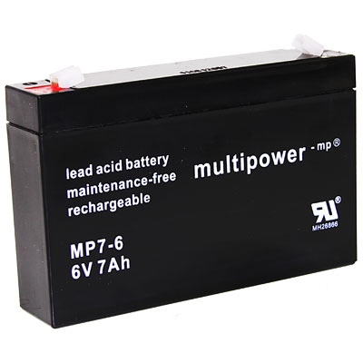 MP7-6 - 6V 7Ah AGM Algemeen gebruik van Multipower