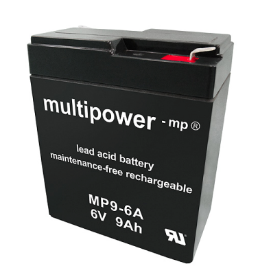 MP9-6A - 6V 9Ah AGM Algemeen gebruik van Multipower