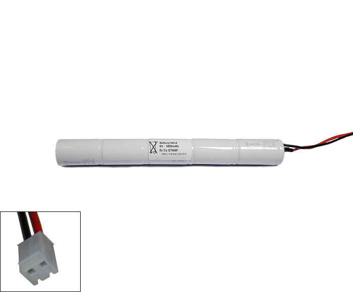 NiCd 6V 1800mAh 5xCs HT staaf met S06 aansluiting 