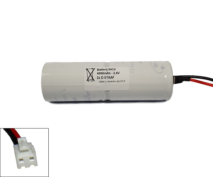 Arts Energy (Saft) NiCd 2,4V 4000mAh 2xD VNT staaf met S04 aansluiting