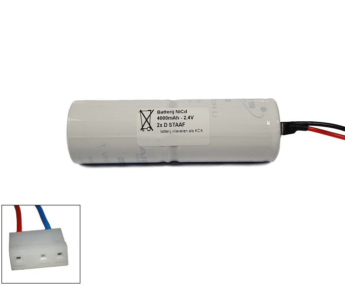 Arts Energy (Saft) NiCd 2,4V 4000mAh 2xD VNT staaf met S03 aansluiting