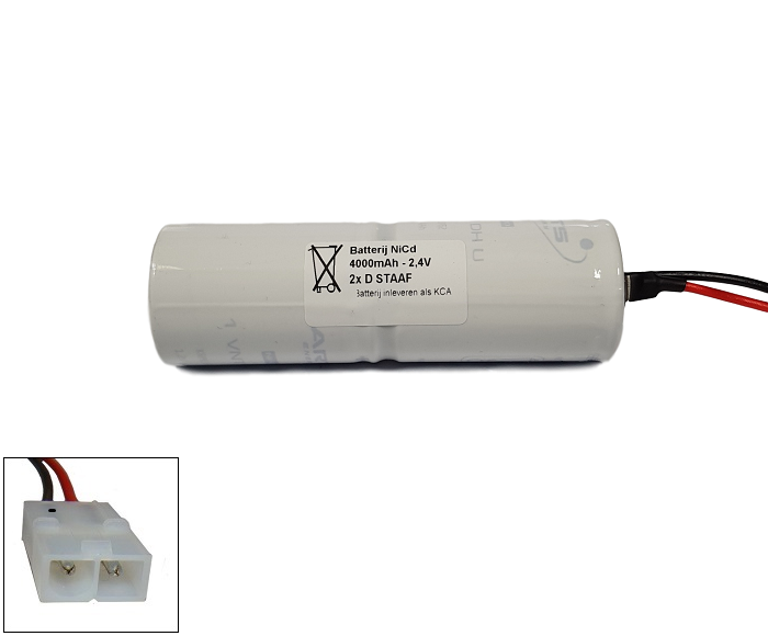 Arts Energy (Saft) NiCd 2,4V 4000mAh 2xD VNT staaf met S01 aansluiting