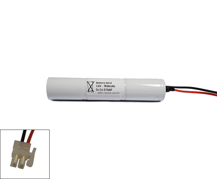 Arts Energy (Saft) NiCd 3,6V 1600mAh 3xCs VNT staaf met S05 aansluiting