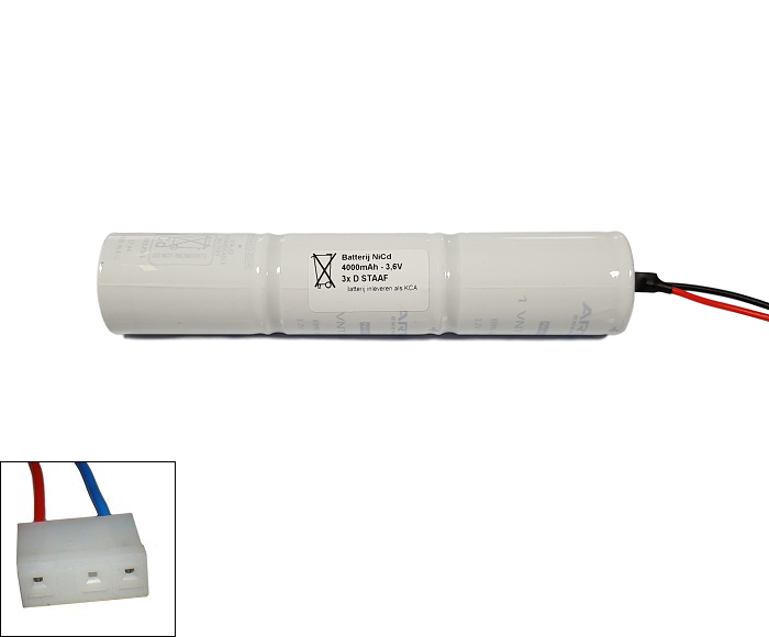 Arts Energy (Saft) NiCd 3,6V 4000mAh VNT 3xD staaf met S03 aansluiting