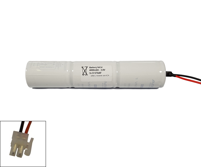 Arts Energy (Saft) NiCd 3,6V 4000mAh 3xD VNT met S05 aansluiting