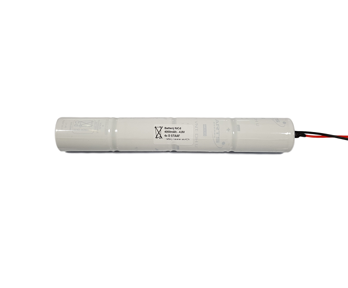 Noodverlichting accu Saft/Arts NiCd 4,8V 4000mAh D 4STAAF - Draadaansluiting