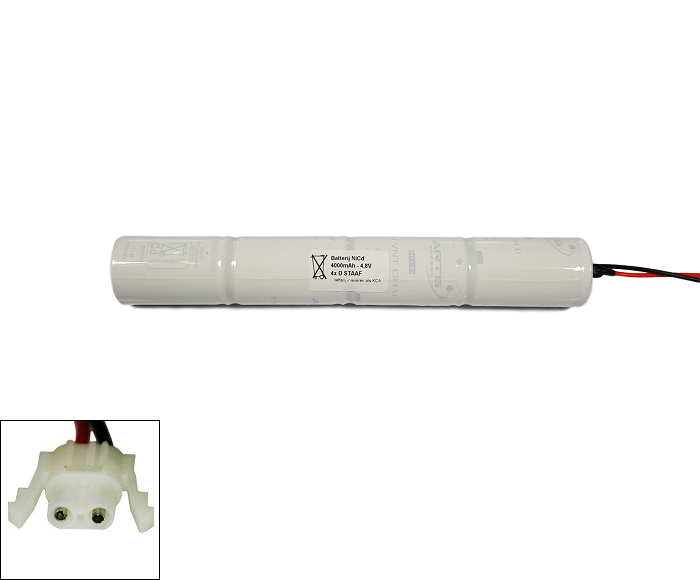 Arts Energy (Saft) NiCd 4,8V 4000mAh 4xD VNT staaf met S08 aansluiting