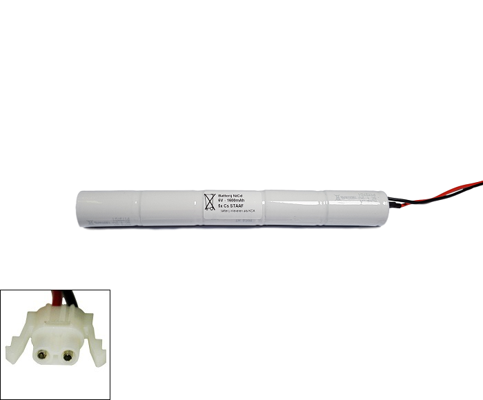 Arts Energy (Saft) NiCd 6V 1600mAh 5xCs VNT staaf met S08 aansluiting