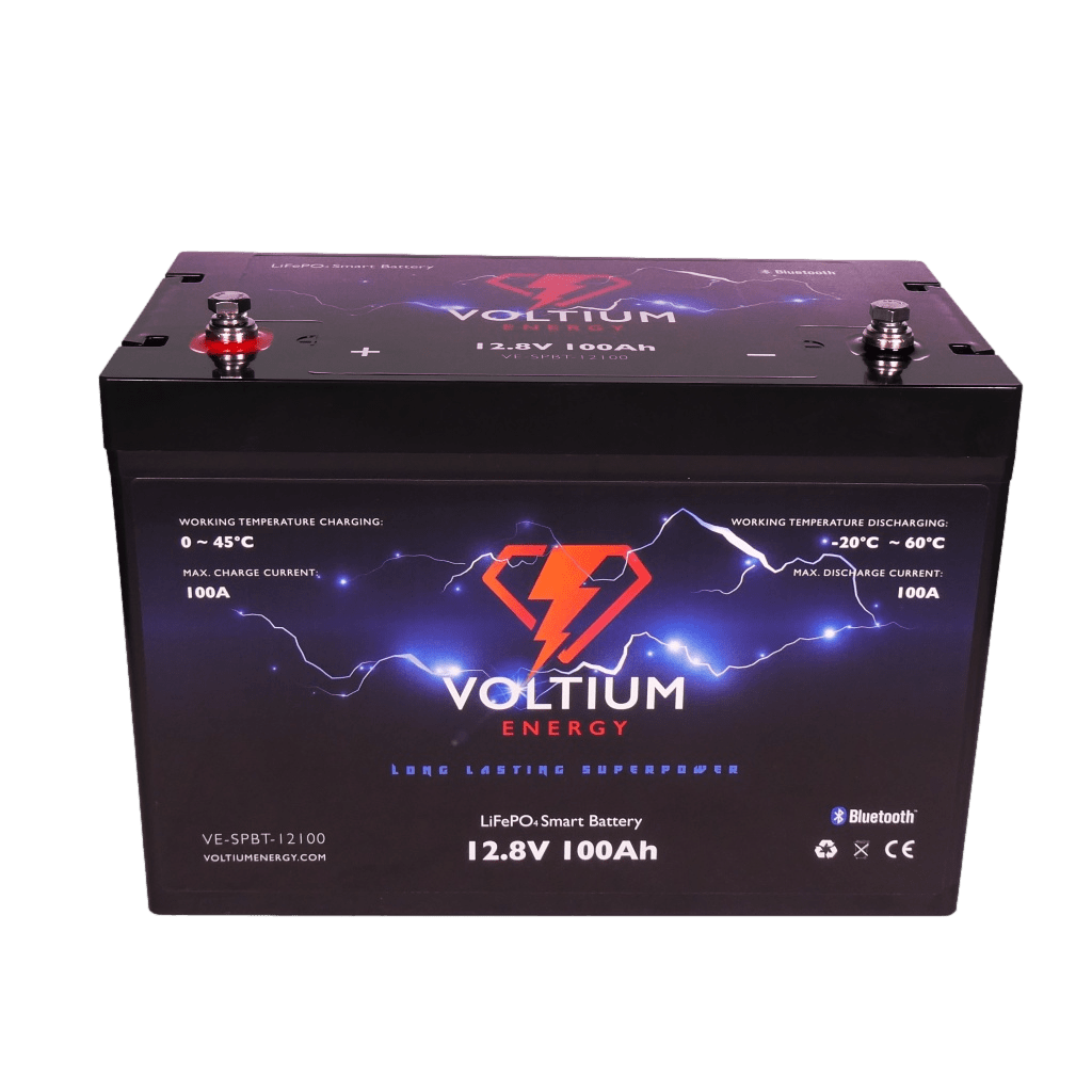 Voltium Energy® LiFePO4 Lithium accu 12,8V 100Ah met APP